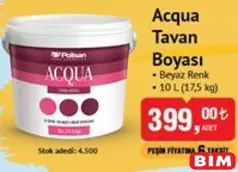POLİSAN ACQUA TAVAN BOYASI 10 L (17,5 KG) POLİSAN ACQUA TAVAN BOYASI 10 L (17,5 KG)